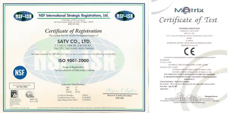 EDRY's certification