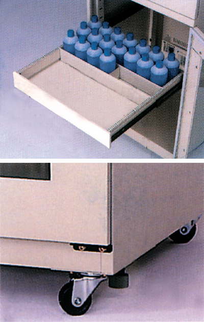 Laboratory dry drag storage cabinets